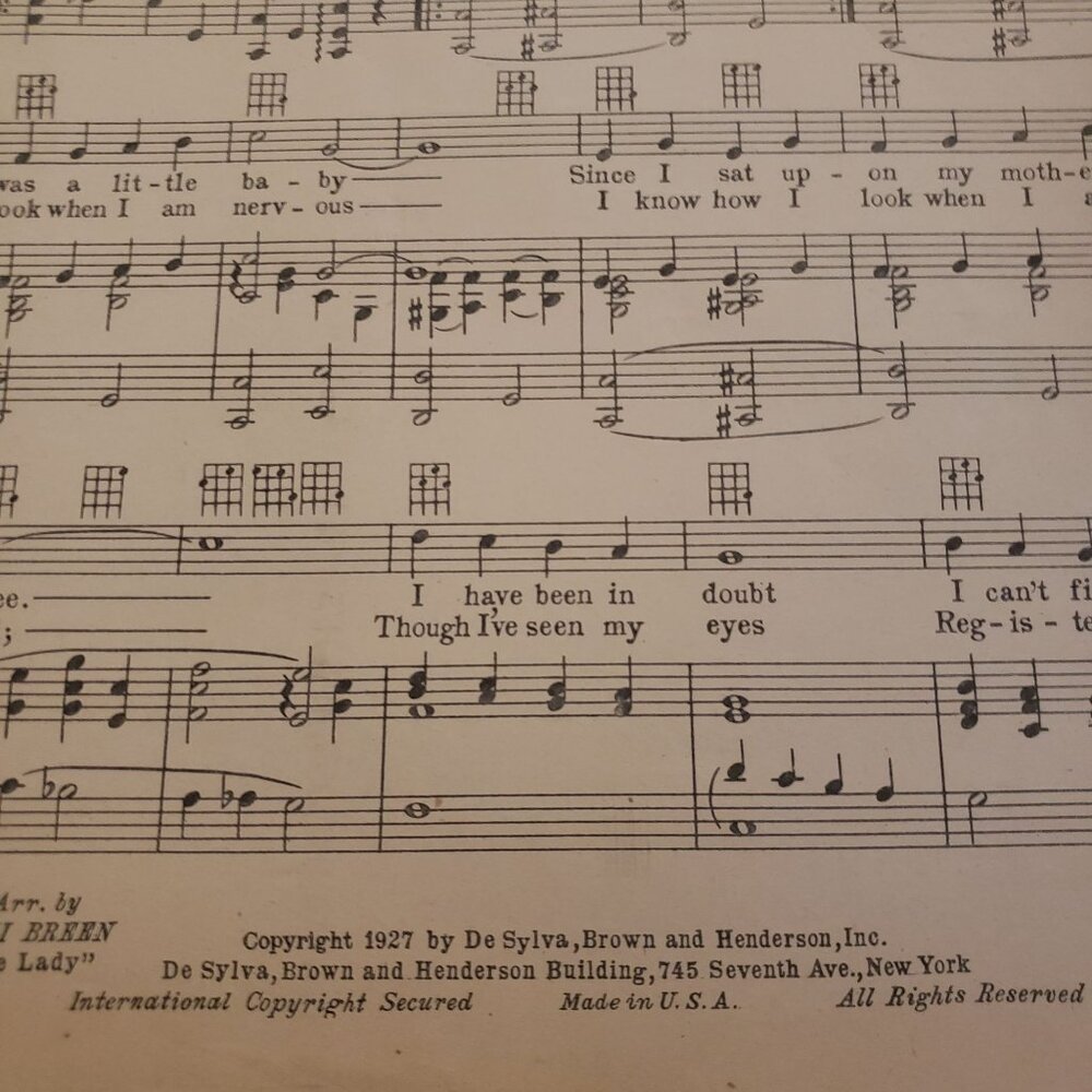I Wonder How I Look When I'm Asleep By De Sylva & Henderson 1927 Sheet Music - Picture 3 of 3